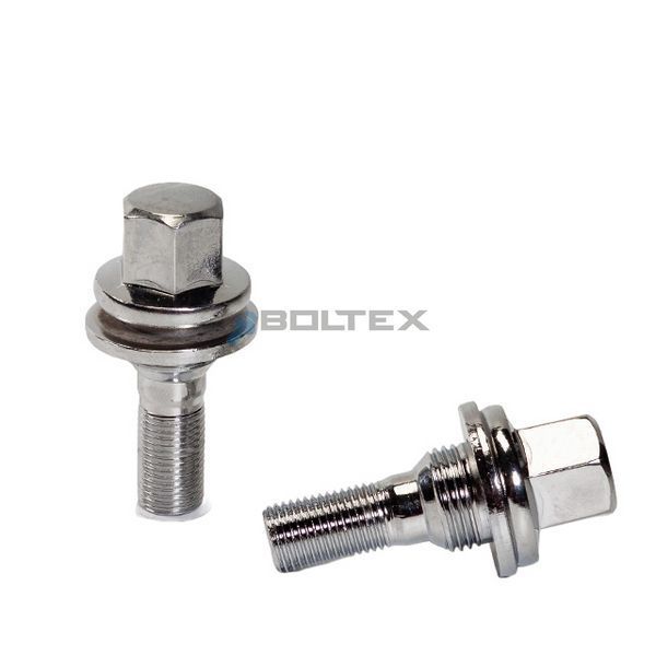 Колесный болт M12&times;1,25&times;24 мм Пресс-шайба Хром ключ 17 для Peugeot, Citroen AP72156 Peugeot L1=19 фото