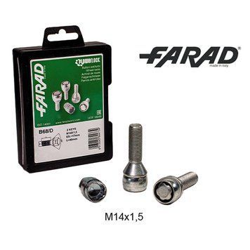 FARAD FLOWERLOCK | Болты секретки М14х1.5х40мм Конус Вращающееся кольцо (Удлиненные под проставки 12-15мм) + запасной ключ 1-B68/D FLOWER 2CH.SP фото