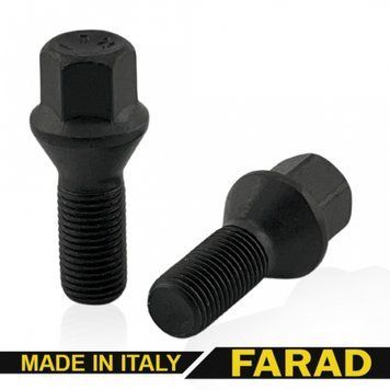 Колесный болт M14&times;1,5&times;27 мм Конус Черный цинк ключ 17 074105 (C3B64/S BLACK) фото