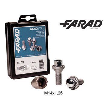 FARAD GALAXYLOCK | Болты секретки М14х1.25х28 Конус Вращающаяся головка Ключ 17 (2 ключа) 1-N1/M GALAXY 2CH фото