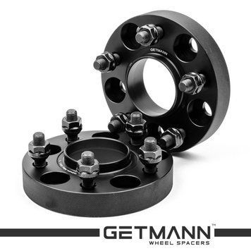 GETMANN | Колісна проставка-адаптер 25мм PCD 5x114.3 DIA 70.5 зі шпильками 14x1.5 для Ford Escape, Explorer, Mustang (Кований алюміній) 25WSS.FA6-B.6333 фото