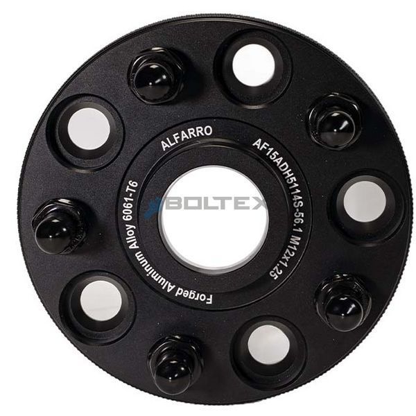 Колесный адаптер 15 мм PCD 5x114.3 DIA 56.1 со шпильками M12x1.25 для Subaru, Honda Stream (Кованая) AF15ADH5114S-561 М12х1,25 фото