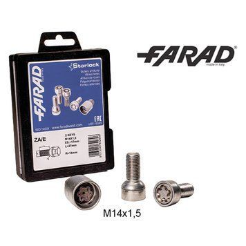FARAD STARLOCK | Болты секретки М14x1.5x27 Сфера R13 Вращающееся кольцо (для оригинальных дисков) + запасной ключ под 17 1-ZA/E STARLOCK 2CH фото