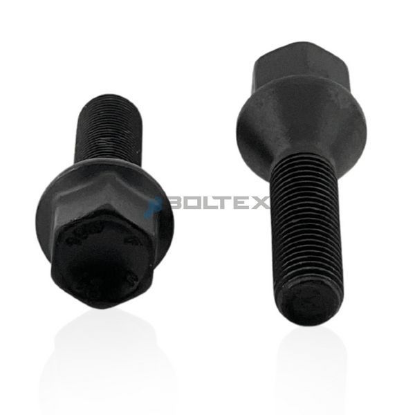 Колесный болт M12&times;1,25&times;38 мм Конус Черный цинк ключ 17 072150 [SH9/S BLACK] фото